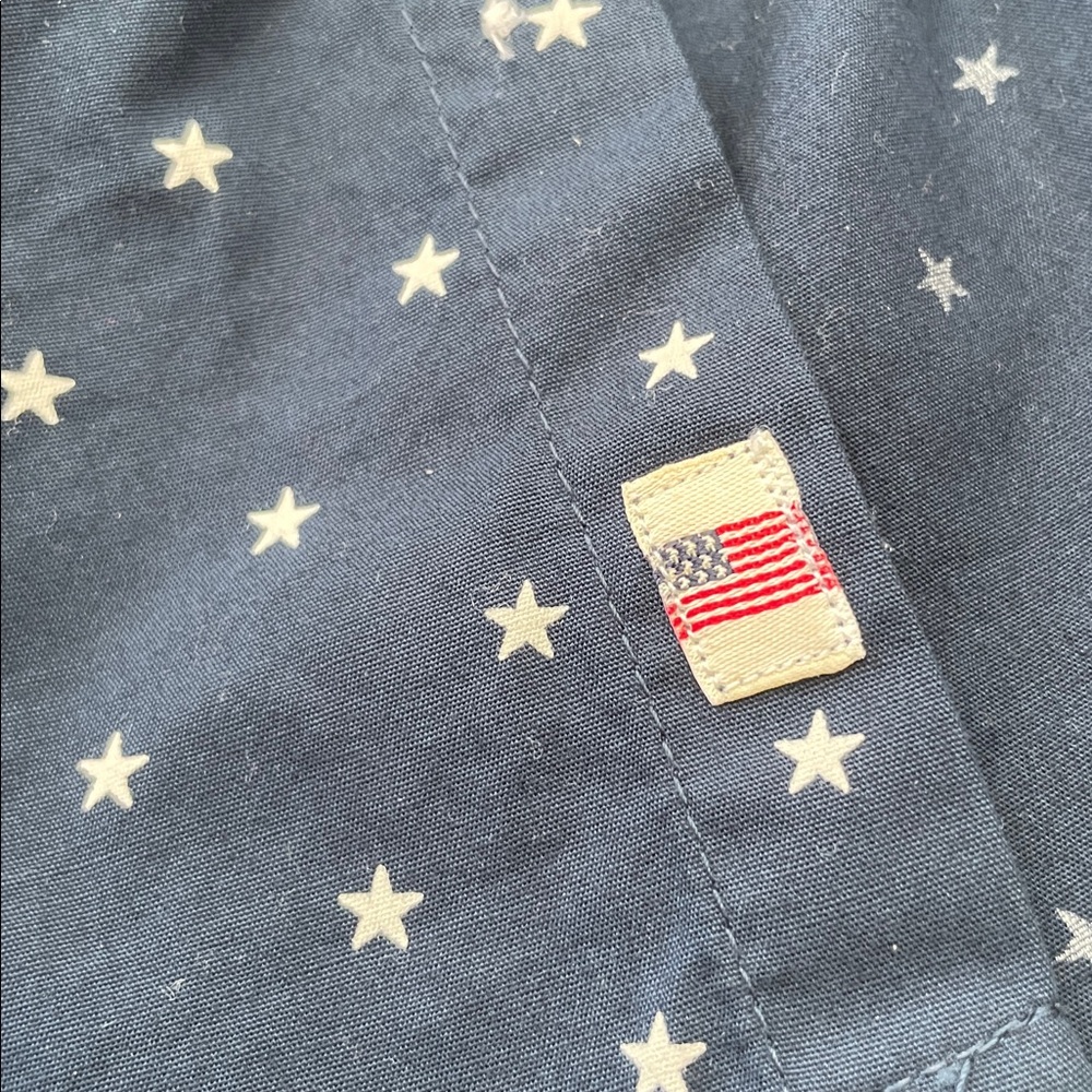 Denim & Flower Freedom Navy and White Stars Short Sleeve ButtonShirt Size‎ XL - Picture 8 of 8